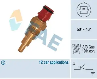 Interrupteur de température, ventilateur de radiateur FAE 36120