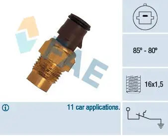 Interrupteur de température, ventilateur de radiateur FAE 36160