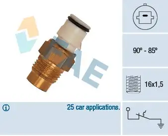 Interrupteur de température, ventilateur de radiateur FAE 36170