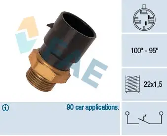 Interrupteur de température, ventilateur de radiateur FAE 36190