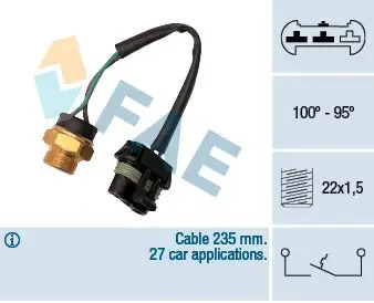 Interrupteur de température, ventilateur de radiateur FAE 36210