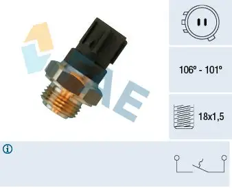 Interrupteur de température, ventilateur de radiateur FAE 36460