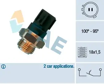Interrupteur de température, ventilateur de radiateur FAE 36470