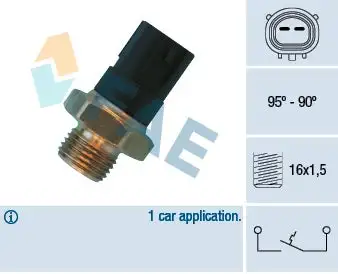 Interrupteur de température, ventilateur de radiateur FAE 36490