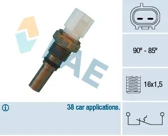 Interrupteur de température, ventilateur de radiateur FAE 36540