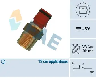 Interrupteur de température, ventilateur de radiateur FAE 36560