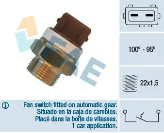 Interrupteur de température, ventilateur de radiateur FAE 36650