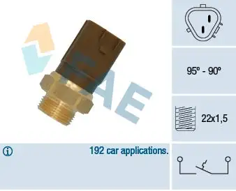 Interrupteur de température, ventilateur de radiateur FAE 36720