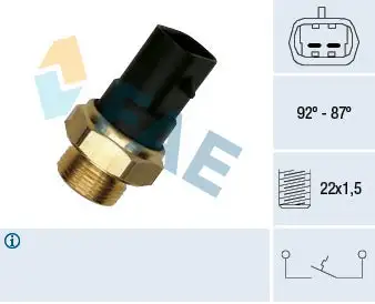 Interrupteur de température, ventilateur de radiateur FAE 37220