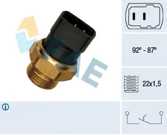 Interrupteur de température, ventilateur de radiateur FAE 37260