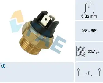 Interrupteur de température, ventilateur de radiateur FAE 37330