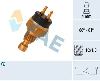 Interrupteur de température, ventilateur de radiateur FAE 37440