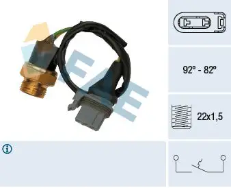 Interrupteur de température, ventilateur de radiateur FAE 37510