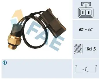 Interrupteur de température, ventilateur de radiateur FAE 37540