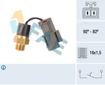 Interrupteur de température, ventilateur de radiateur FAE 37560