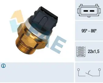 Interrupteur de température, ventilateur de radiateur FAE 37570
