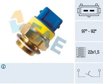 Interrupteur de température, ventilateur de radiateur FAE 37580