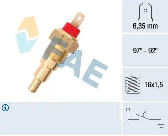 Interrupteur de température, ventilateur de radiateur FAE 37610