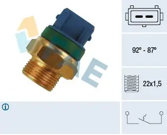 Interrupteur de température, ventilateur de radiateur FAE 37680