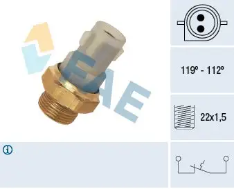 Interrupteur de température, ventilateur de radiateur FAE 37700