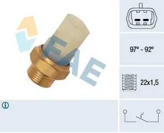 Interrupteur de température, ventilateur de radiateur FAE 37710