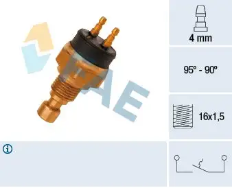 Interrupteur de température, ventilateur de radiateur FAE 37720