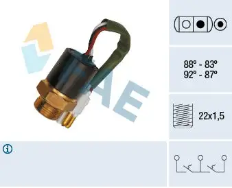 Interrupteur de température, ventilateur de radiateur FAE 37890