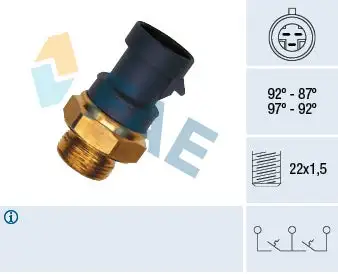 Interrupteur de température, ventilateur de radiateur FAE 37910