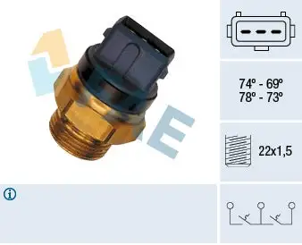Interrupteur de température, ventilateur de radiateur FAE 37935