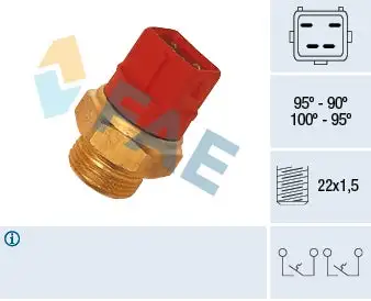 Interrupteur de température, ventilateur de radiateur FAE 37960