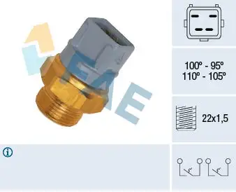 Interrupteur de température, ventilateur de radiateur FAE 37970