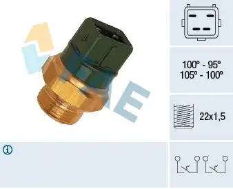 Interrupteur de température, ventilateur de radiateur FAE 38010