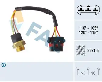 Interrupteur de température, ventilateur de radiateur FAE 38065