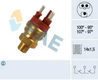Interrupteur de température, ventilateur de radiateur FAE 38120