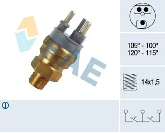 Interrupteur de température, ventilateur de radiateur FAE 38140