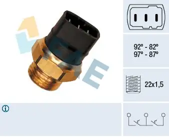 Interrupteur de température, ventilateur de radiateur FAE 38150