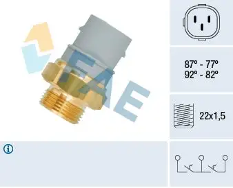 Interrupteur de température, ventilateur de radiateur FAE 38160