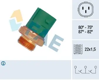Interrupteur de température, ventilateur de radiateur FAE 38165