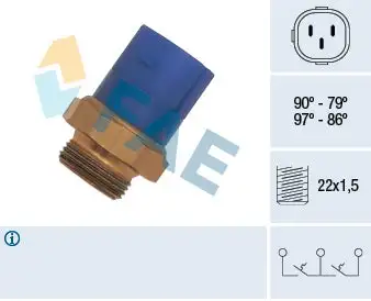 Interrupteur de température, ventilateur de radiateur FAE 38170
