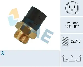 Interrupteur de température, ventilateur de radiateur FAE 38180