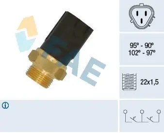Interrupteur de température, ventilateur de radiateur FAE 38185