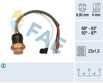 Interrupteur de température, ventilateur de radiateur FAE 38190