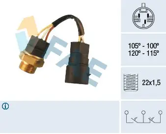 Interrupteur de température, ventilateur de radiateur FAE 38220