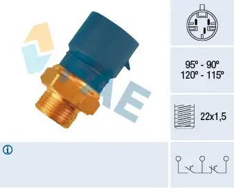 Interrupteur de température, ventilateur de radiateur FAE 38235