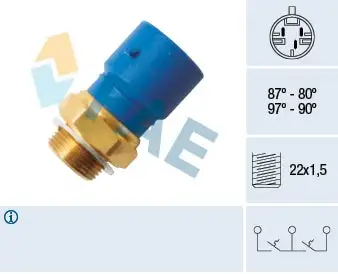 Interrupteur de température, ventilateur de radiateur FAE 38245