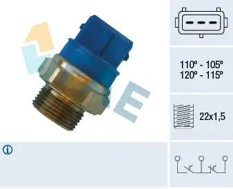 Interrupteur de température, ventilateur de radiateur FAE 38330