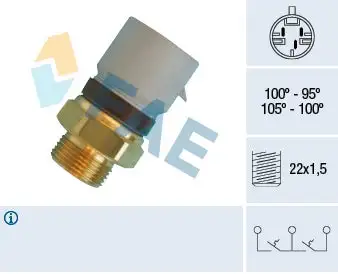 Interrupteur de température, ventilateur de radiateur FAE 38360