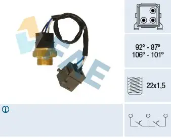 Interrupteur de température, ventilateur de radiateur FAE 38400