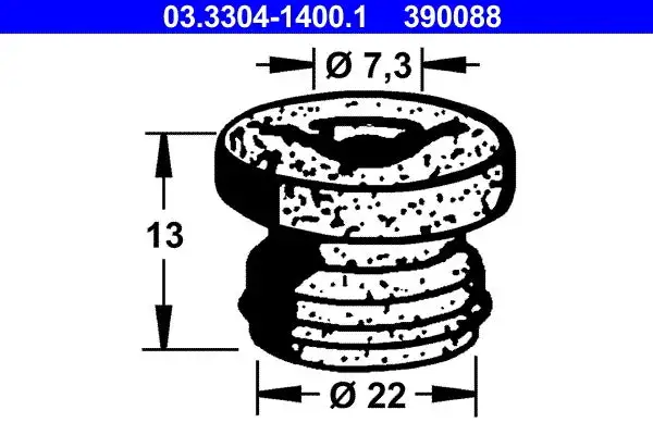 Bouchon, filtre déshydratant du liquide de frein ATE 03.3304-1400.1