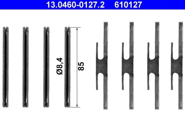 Kit d'accessoires, plaquette de frein à disque ATE 13.0460-0127.2